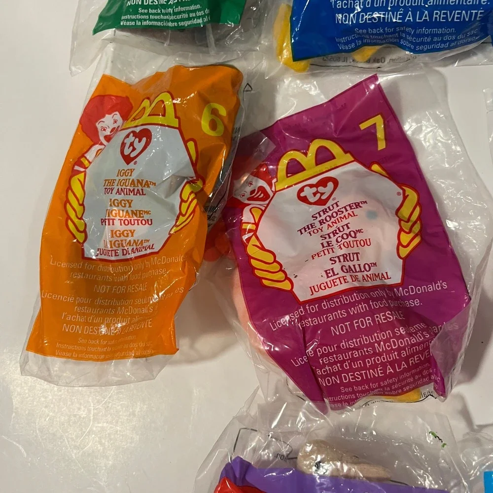 Vintage 1999 McDonalds Ty Teenie Beanie Babies Lot of 11 Sealed Happy Meal Toys